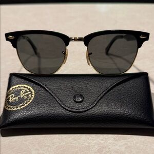 Ray-Ban Clubmaster Sunglasses in Black and Gold